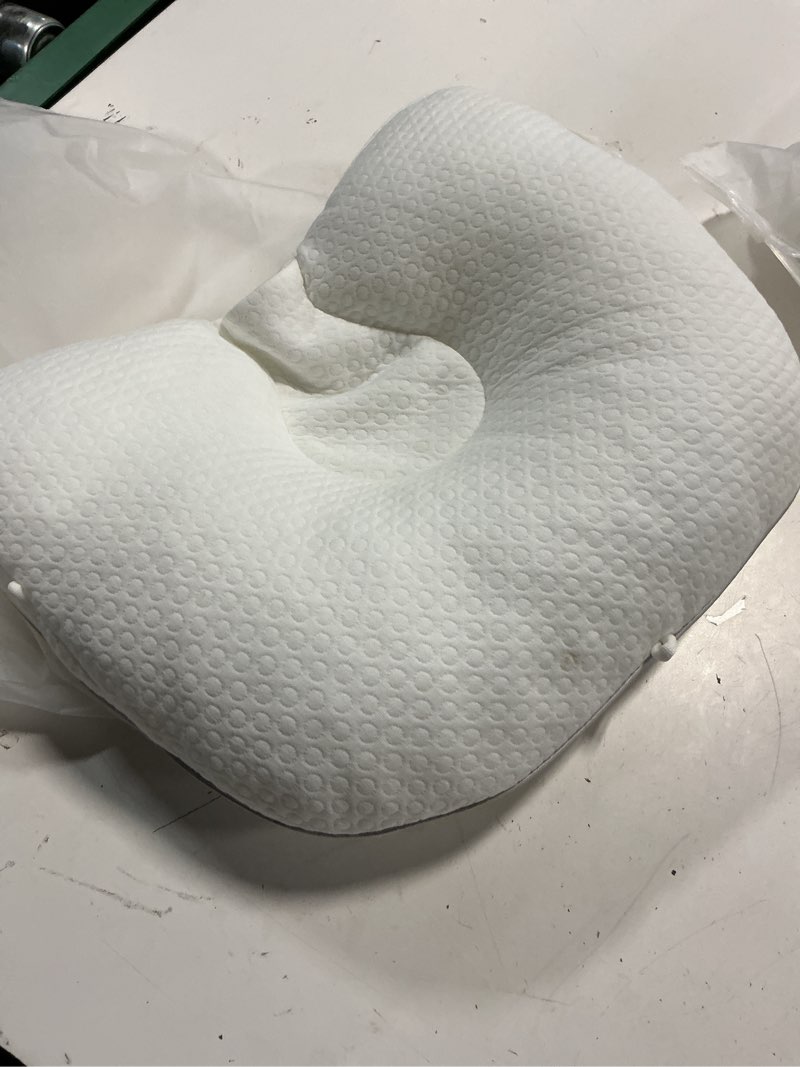 Condition photo showing Good Condition for baby head pillow, soft neck support for car seat stroller, white | baby head & neck support pillow for newborn, car seat stroller & bassinet, white