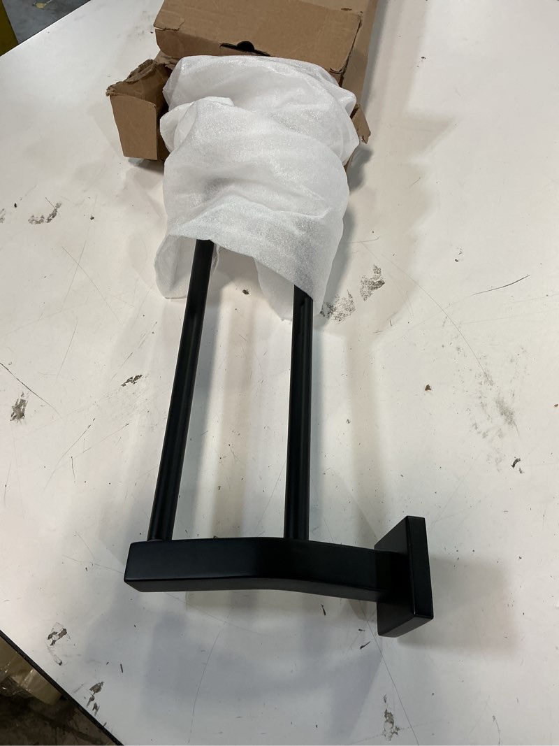 Condition photo showing Good Condition for Alise Bath Double Towel Bars,Towel Holder Towel Racks for Bathroom Lavatory,24 Inch SUS304 Stainless Steel Towel Hanger Towel Rail Wall Mount,Matte Black 24-Inch (2-Bars) Matte Black
