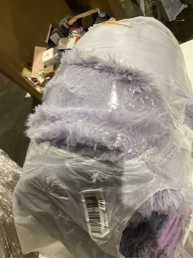 Condition photo showing As Is for Pettop Fluffy Lavender Purple Rug for Bedroom Living Room, 5x8 Feet Super Soft Shaggy Plush Fuzzy Rugs for Girls Kids Boys, Non-Slip and Washable Rug for Nursery Classroom, Carpet for Rooms Decor 5' x 8' (Rectangular) Purple