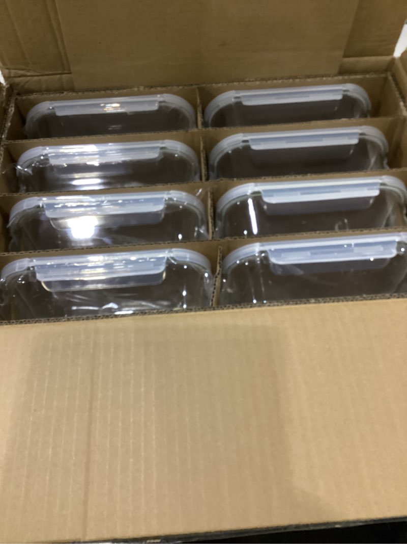 Condition photo showing New/Like New for prepnaturals 8 pack 36 oz glass meal prep containers - dishwasher microwave freezer oven safe - glass storage containers with lids (multi-compartment) 1 compartment 8 pack - 36oz