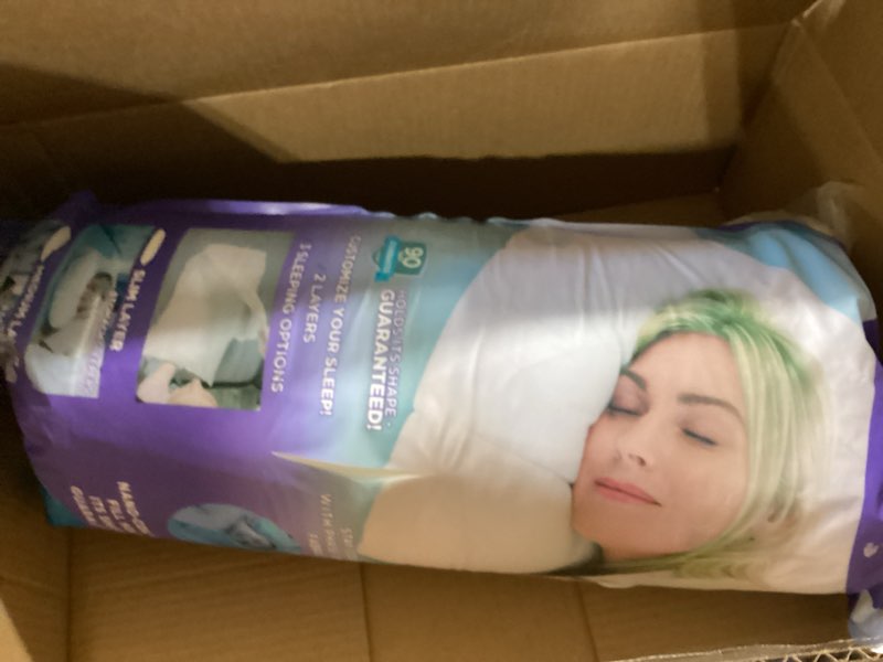Condition photo showing Good Condition for nuzzle adjustable firm pillow , luxury standard size bed pillow hotel collection - best adjust height soft cooling pillow for back, stomach or side sleepers - home gifts standard size (set of 1) white