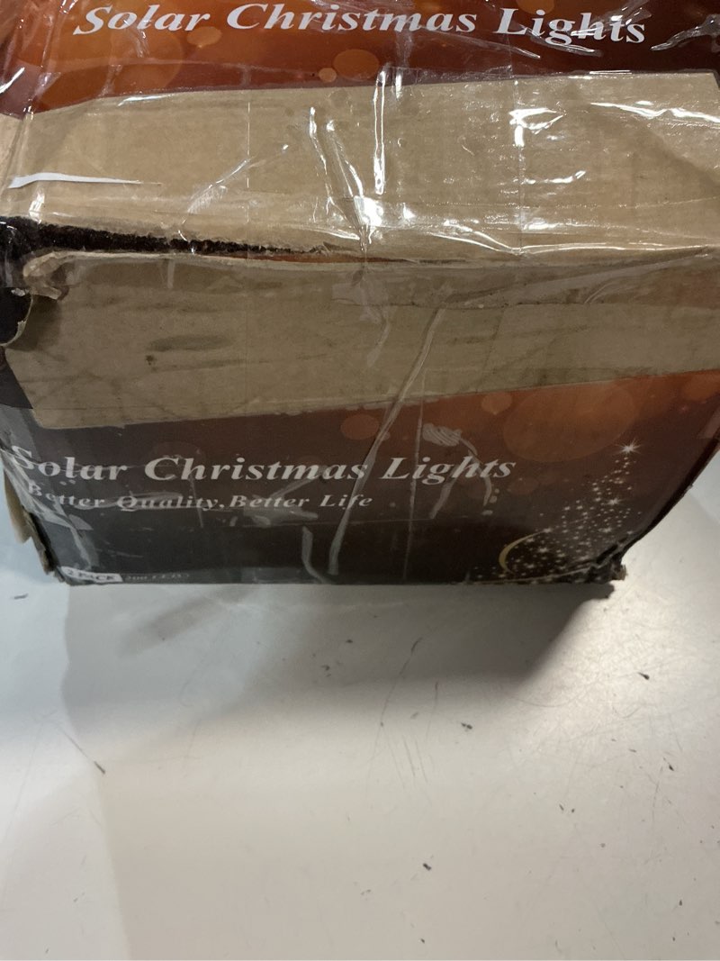 Condition photo showing Good Condition for jmexsuss 2 pack solar string lights outdoor waterproof, total 400 led 151ft solar christmas lights outdoor, 8 modes white solar light for outside yard patio tree garden christmas decorations