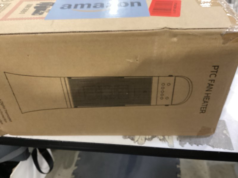 Condition photo showing Good Condition for space heater for indoor use, pntck 1500w ptc electric heater with remote, 75° wide oscillation, 12h timer,24? 12ft/s airflow, quiet heating for large room, bedroom, home office