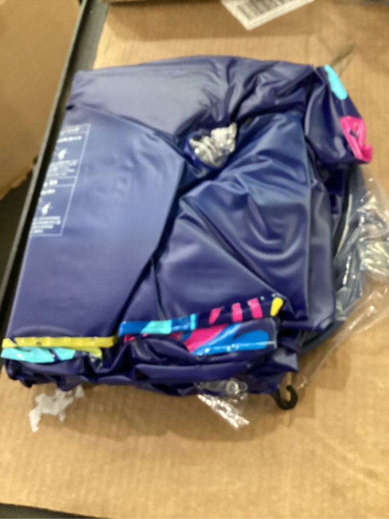 Condition photo showing Good Condition for sunikko x 3-in-1 pool floats with canopy cup holder, tanning pool large 73" x 48" float adult heavy duty, inflatable lounger raft floating chair with backrest, swimming pool lake beach party navy-fruit