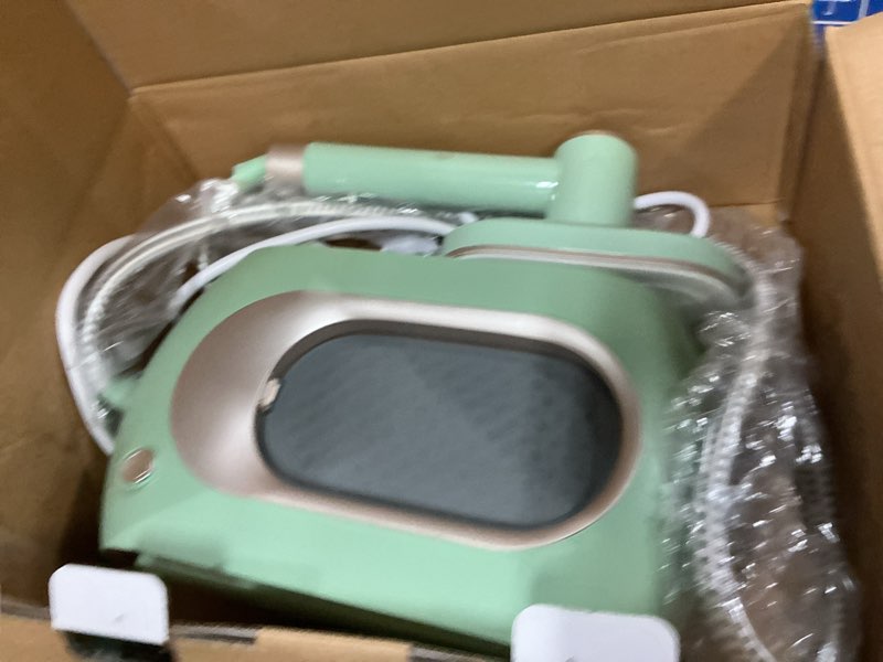 Condition photo showing Good Condition for newbealer 2in1 pro steam station iron, 1550w turbo 3-level steam & 3 dry heat modes for clothes, 30s heat up, 1.2l detachable tank, auto-off, self cleaning, commercial-grade for home & hotel (green)