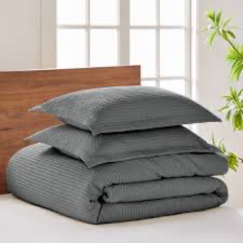 (similar)  levtex home cloud waffle king/cal king comforter set (106x94in) with 2 pillow shams (36x20in) - soli