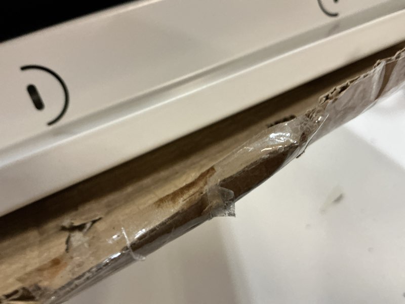 Condition photo showing Good Condition for EZ-FLO 12 x 24 Inch (Duct Opening) Return Air Vent Cover for Wall or Ceiling, Solid Steel Return Air Filter Grille, HVAC Vent Cover, White, 61668 12 in. x 24 in.