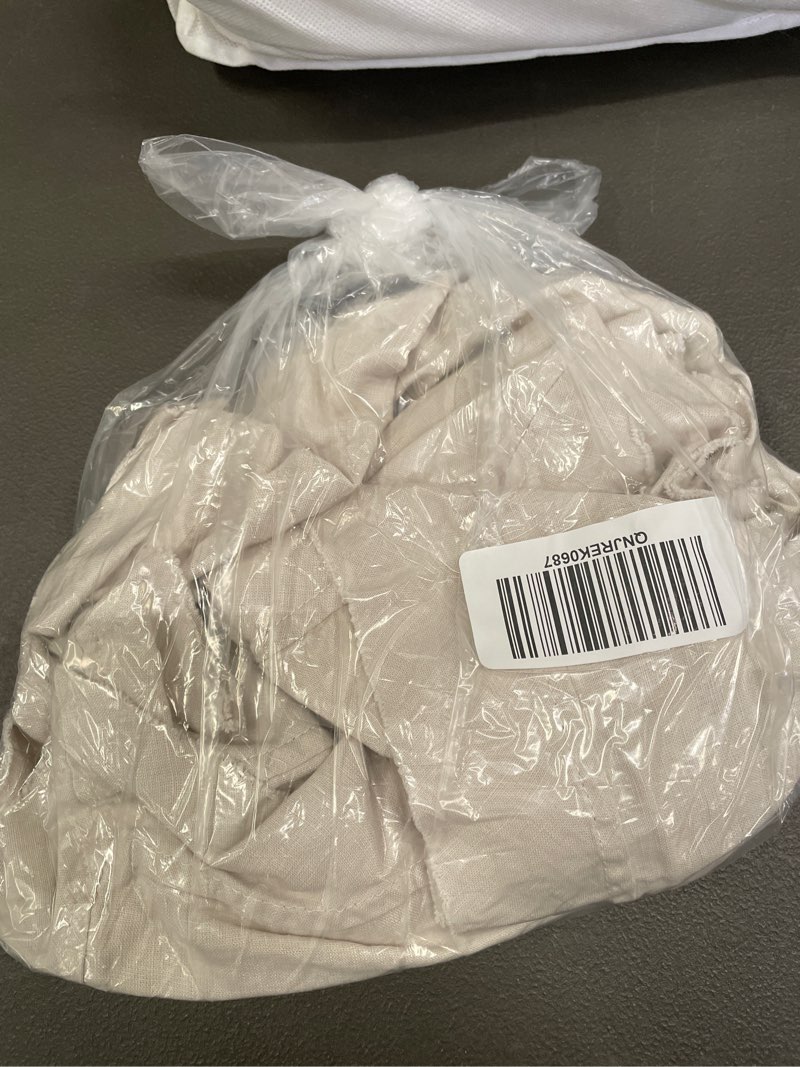 Condition photo showing Good Condition for european linen double flange sham set, standard, sand
