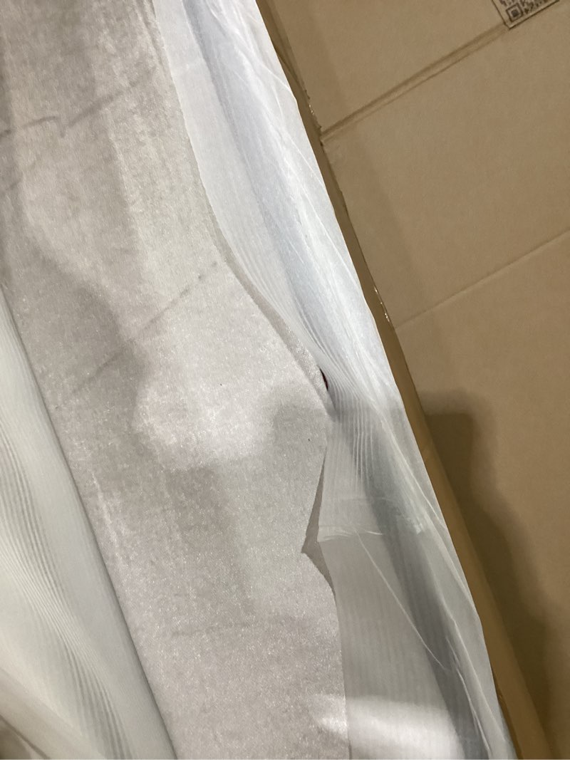 Condition photo showing Good Condition for * 3 boxes *Similar to stock photo Acme Versailles King Bed in Ivory and Bone White Ivory Velvet &Amp; Bone White King