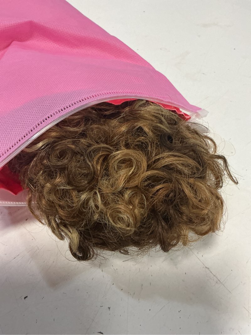 Condition photo showing Good Condition for pixie short cut wigs human hair for black women short curly human hair wig glueless hightlight kinky curly wear and go glueless side part wig bob human hair (8 inch, p4/30/27) 4/30/27 8 inch