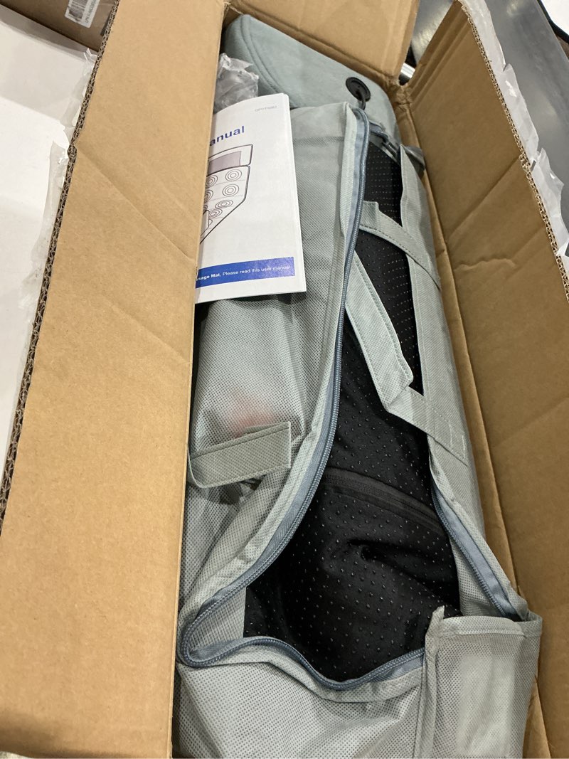 Condition photo showing Good Condition for full body massage mat with heat, 10 vibration nodes massage chair pad with 3 heating levels , multifunctional full body relaxation seat back massager with head neck foot massage pillow for home office 76.38"x20.47"x5.9"