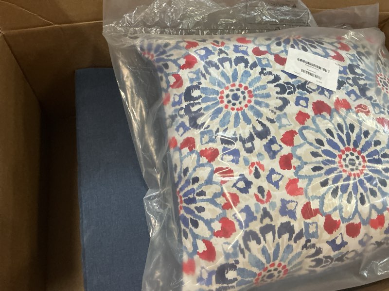 Condition photo showing Good Condition for arden outdoor deep seat cushion set, 24 in x 24 in, weather-proof, rain-proof, fade resistant patio cushion for chair, sofa, and couch clark blue polyfill clark blue 1 pack