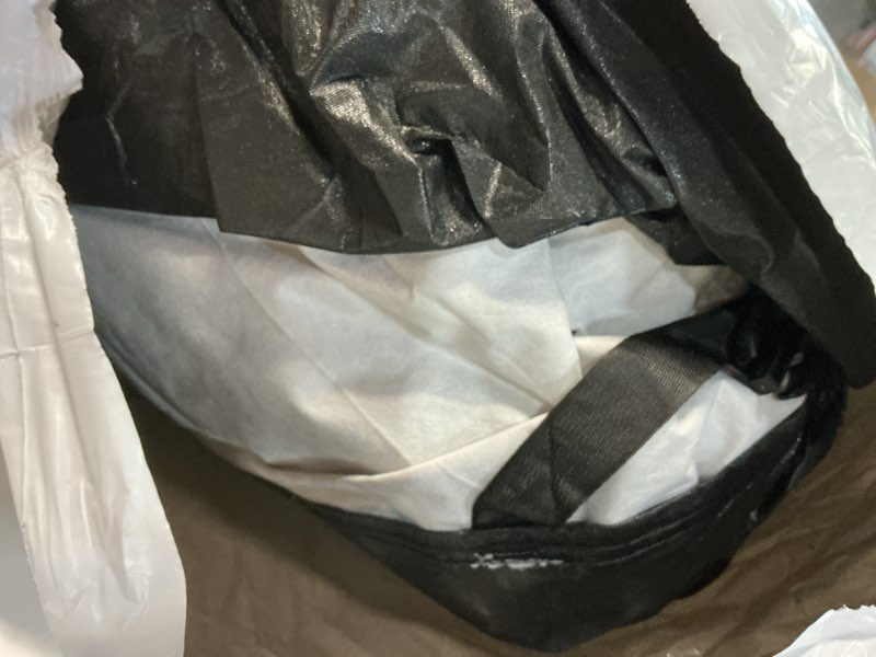 Condition photo showing As Is for mini excavator cover,transparent excavator cab enclosure,1680d waterproof oxford fabric + eva hd transparent see-through material, 45x43x61in, for bobcat e20/kubota u17 etc, 1760-3530 lbs.(black)