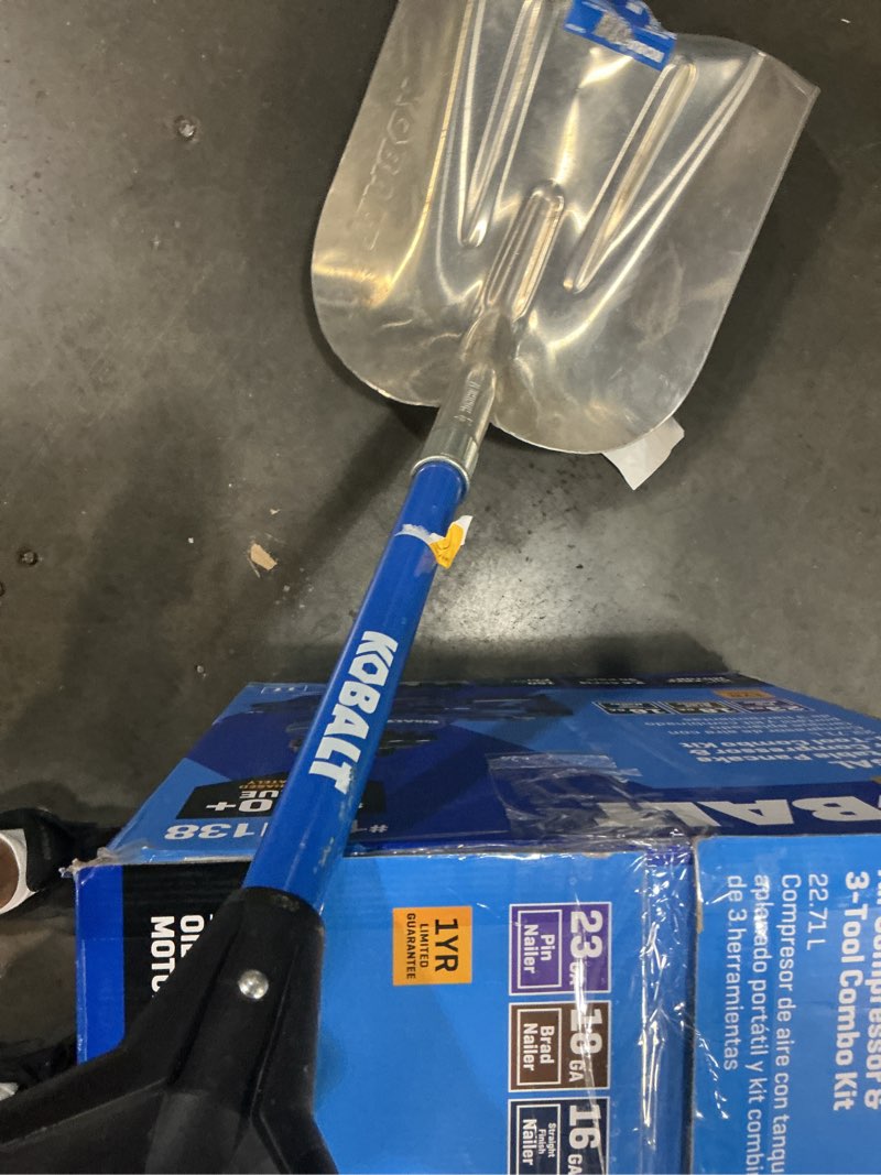 Condition photo showing As Is for kobalt 18-in fiberglass d handle scoop