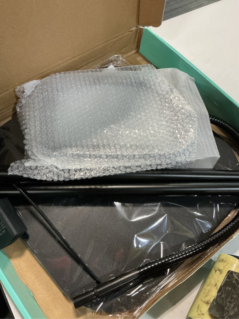 Condition photo showing Good Condition for 30x 10x extra large floor magnifying glass with light and stand,60 led flexible gooseneck floor magnifying lamp with 5 color modes, 2-in-1 lighted magnifiers for close work, sewing,crafts, painting black