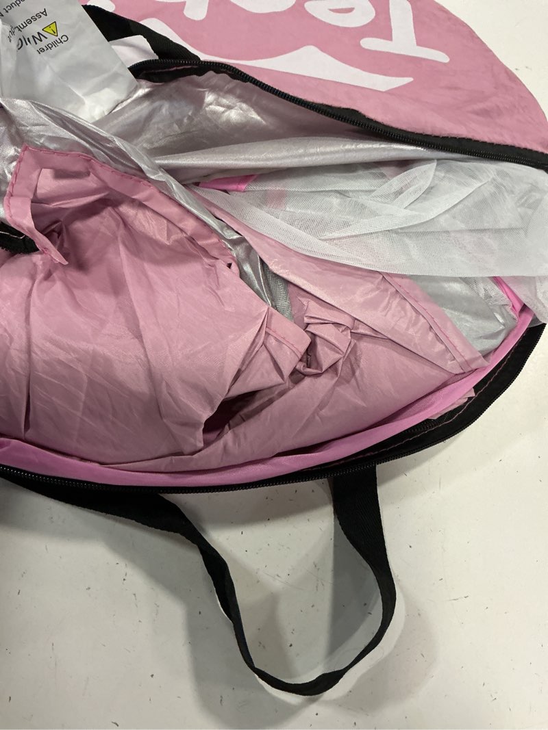 Condition photo showing As Is for techip baby beach tent, pop up beach tent sun shade for beach, upf 50+ uv protection sun shelters for infants with carry bag for outdoor travel, camping(pink)