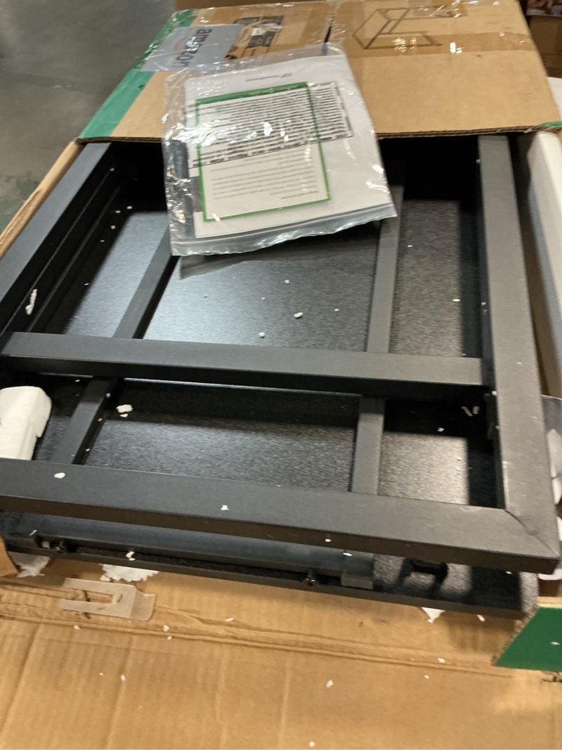 Condition photo showing As Is for GreenForest Folding Desk for Small Spaces,35.4 in No-Assembly Small Computer Desk for Home Office,Space Saving Foldable Table Study Office Desk,Black