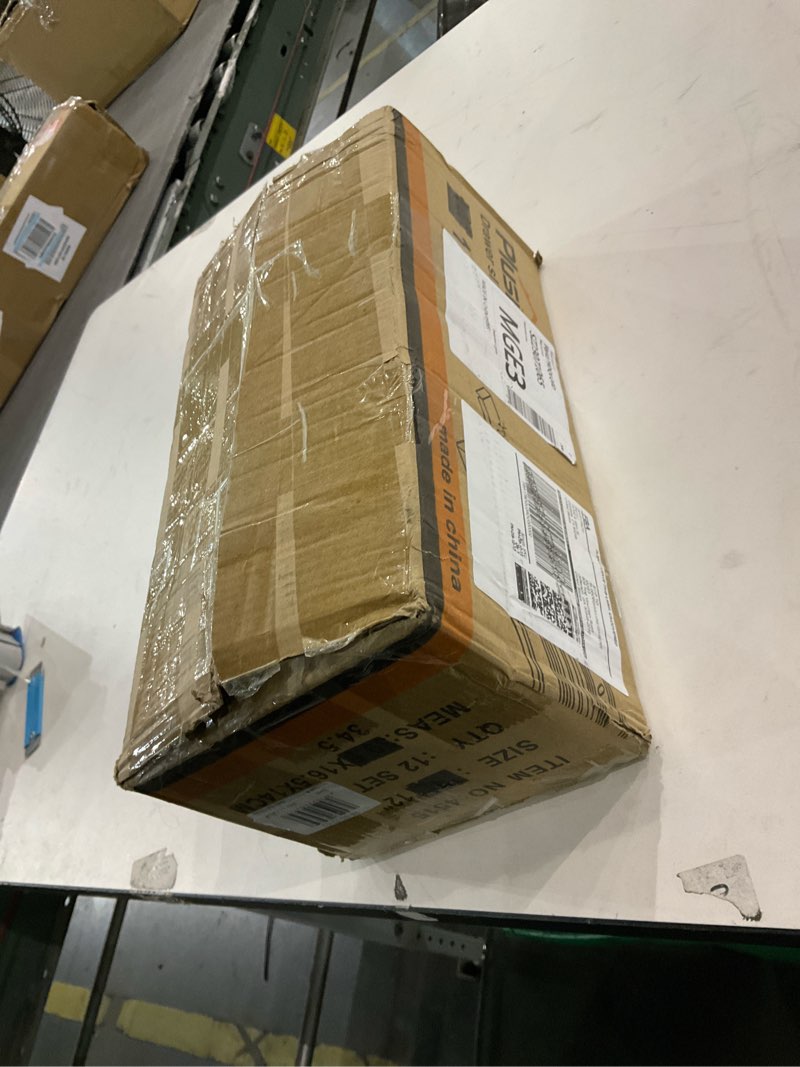 Condition photo showing As Is for 12 Inch Drawer Slides, Plusmart Soft Close Drawer Slide Glides Ball Bearing Full Extension Cabinet Slides, 3 Folds, 150LB, 12 Pairs 12'' Drawer Slides 12 Pair