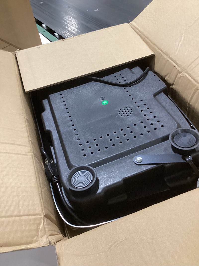 Condition photo showing As Is for Vibration Plate Exercise Machine, Vibrating Plate Platform for Lymphatic Drainage with 200 Adjustable Speeds, Power Vibration Plate for Weight Loss & Fitness, Supports Weight 450 Lbs Jet Black