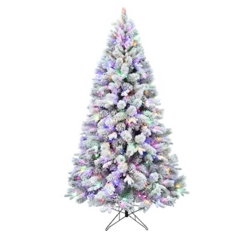 holiday living 6.5-ft albany pine pre-lit artificial christmas tree with color changing led lights