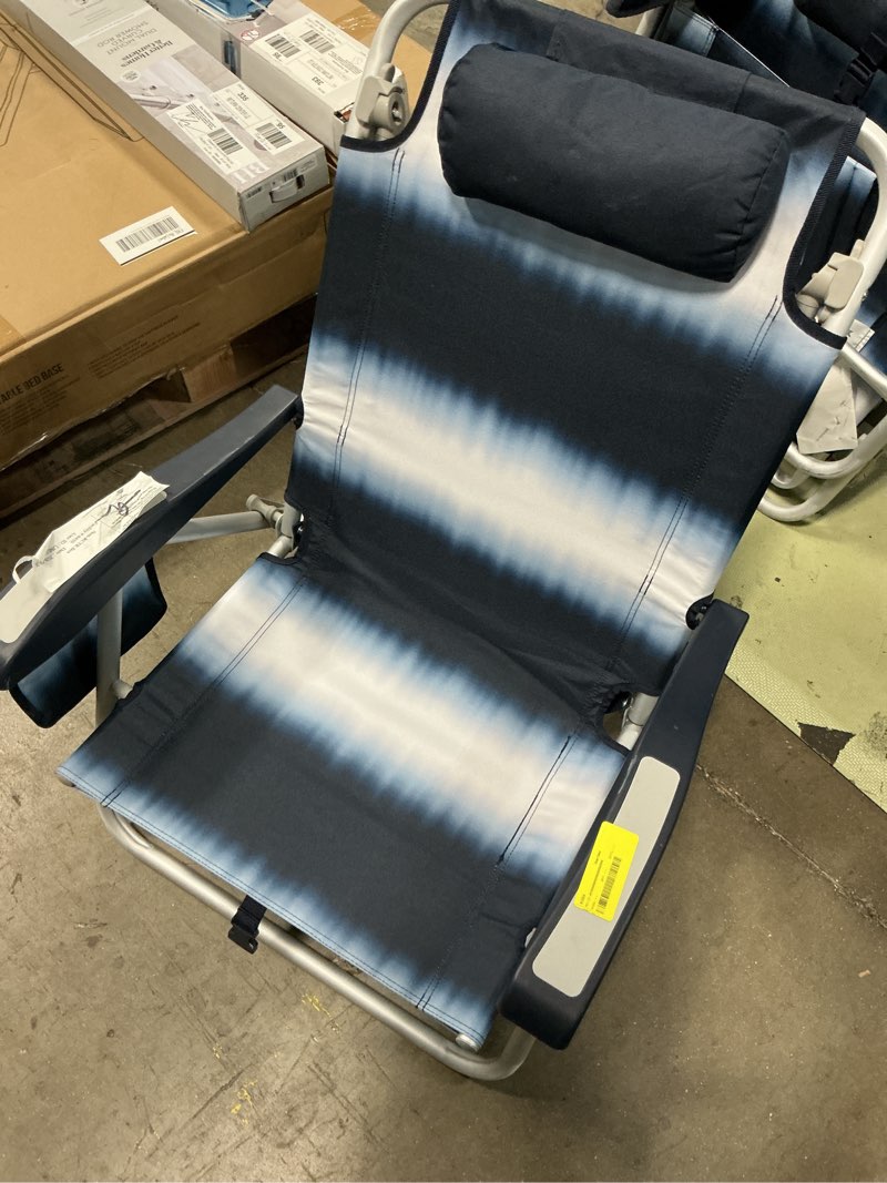 Condition photo showing As Is for member’s mark 5 position lay flat beach chair