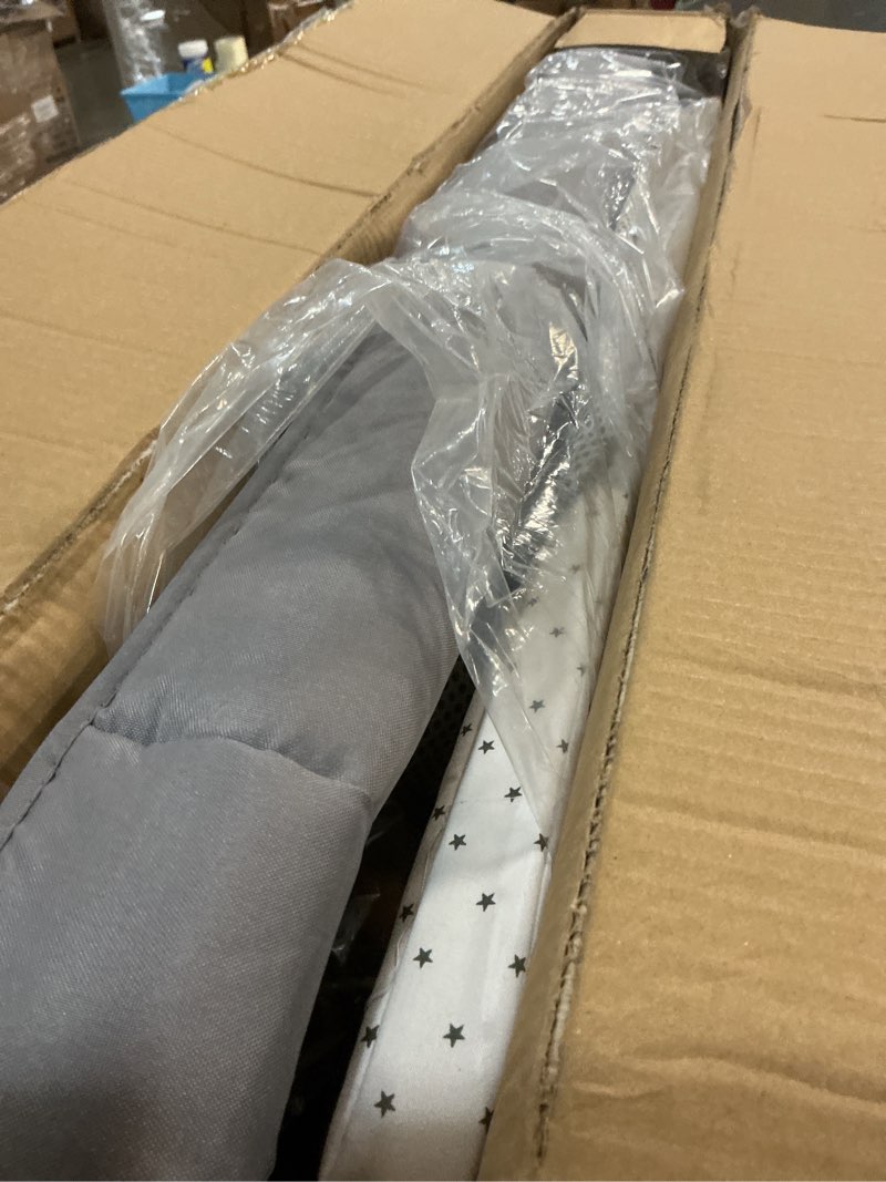 Condition photo showing New/Like New for baby bassinet, 3 in 1 bedside bassinets for baby, bassinet bedside sleeper with wheels, adjustable height with rocking mode, breathable mesh, storage basket, easy assemble & folding (dark gray)