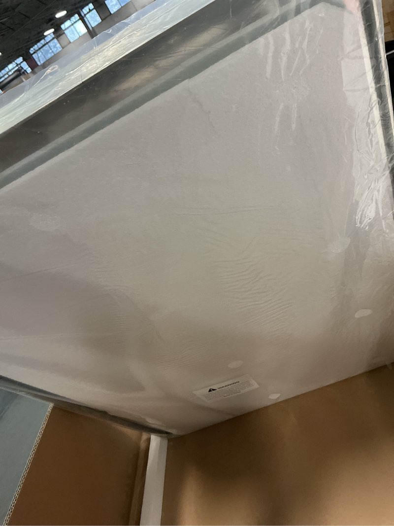 Condition photo showing Good Condition for Keonjinn 22 x 30 Brushed Nickel Bathroom Mirrors for Over Sink, Rounded Rectangle Bathroom Vanity Mirror, Brushed Silver Framed Farmhouse Mirror, HD Tempered Glass Wall Mirror(Horizontal/Vertical) Brushed Nickel 30"L x 22"W