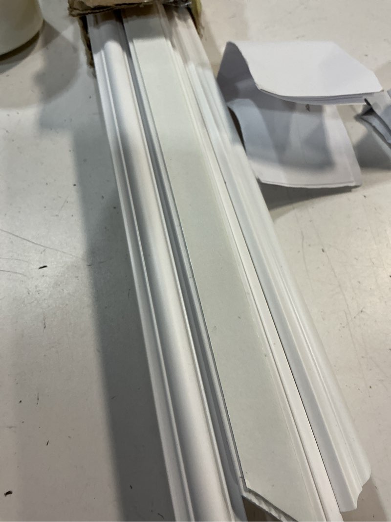 Condition photo showing Good Condition for 1 Set Peel and Stick Door Moulding Trim Kit Premade Wall Moulding Panels Flexible Self Adhesive 3D Wainscoting Panels for Mirror Window Frame Decor (Top 22"x36" and Bottom 22"x24")