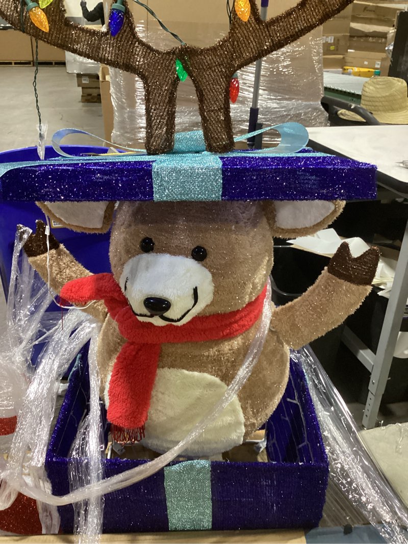 Holiday Living LED Pop Up Animated Reindeer in Gift Box