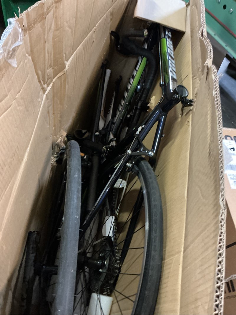 Condition photo showing As Is for schwinn volare 1300 road bike, 700c mens and womens bike, 14-speed drop bar road bicycle, aluminum frame, sport tires, fitness seat, alloy caliper brakes, adult bicycle volare 1300 green 21-inch frame