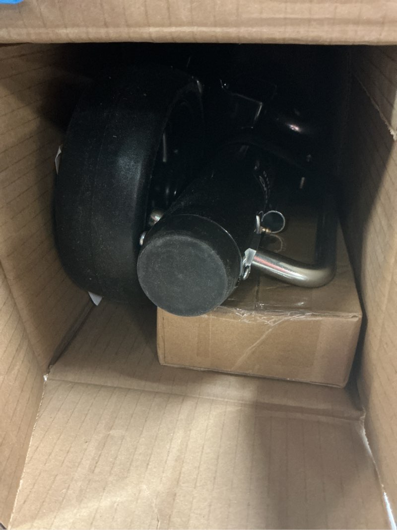 Condition photo showing Good Condition for upgraded spoke wheel trailer jack, 10" vertical movement, 1500 lbs, for rv, boat, trailer and more, black