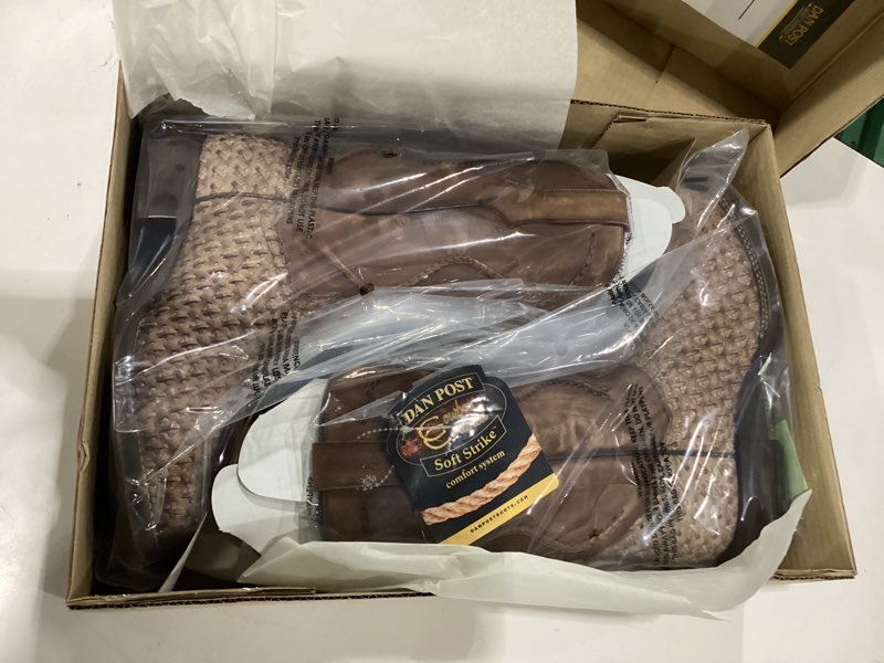 Condition photo showing New/Like New for Dan Post Mens Stanley Square Toe Casual Boots Mid Calf - Brown 8 X-Wide Brown