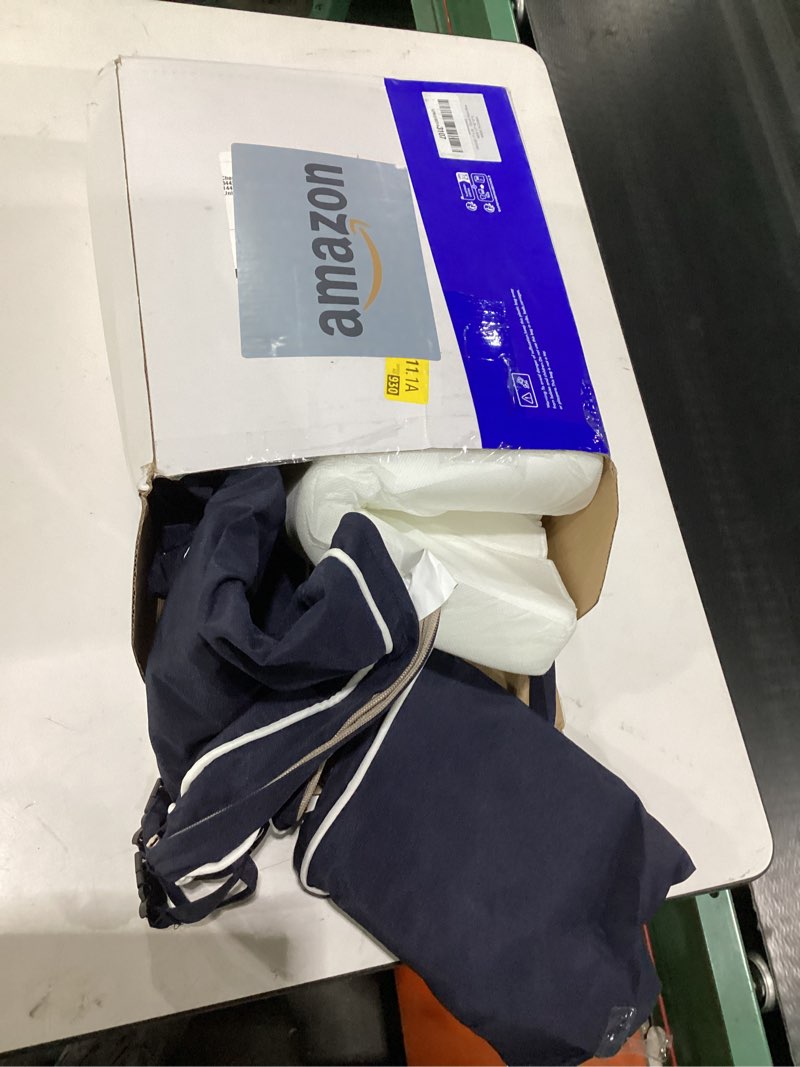 Condition photo showing Good Condition for miulee navy outdoor chair cushions set of 4, 17x16x2 inch waterproof patio seat cushions for outdoor furniture couch sofa, 3 year color fastness high density foam with adjustable ties navy 17 x 16 x 2 inch