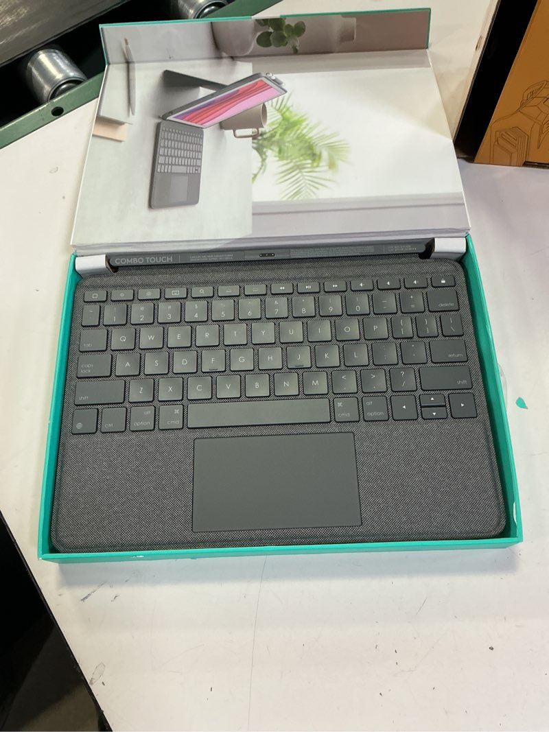 Condition photo showing New/Like New for Logitech Combo Touch for iPad (7th, 8th and 9th Generation) Keyboard case with trackpad, Wireless Keyboard, Smart Connector Technology - Graphite Combo Touch Tablet Keyboard