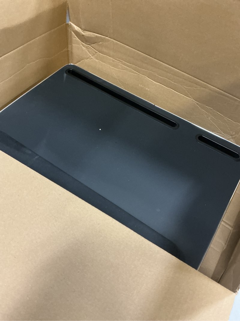 Condition photo showing Good Condition for foldwise 2-in-1 lap & bed desk with soft cushions - adjustable height & angle, foldable laptop stand for bed & couch - wrist rest, ipad holder, stopper & non-slip leather - bed table for adults & kids black