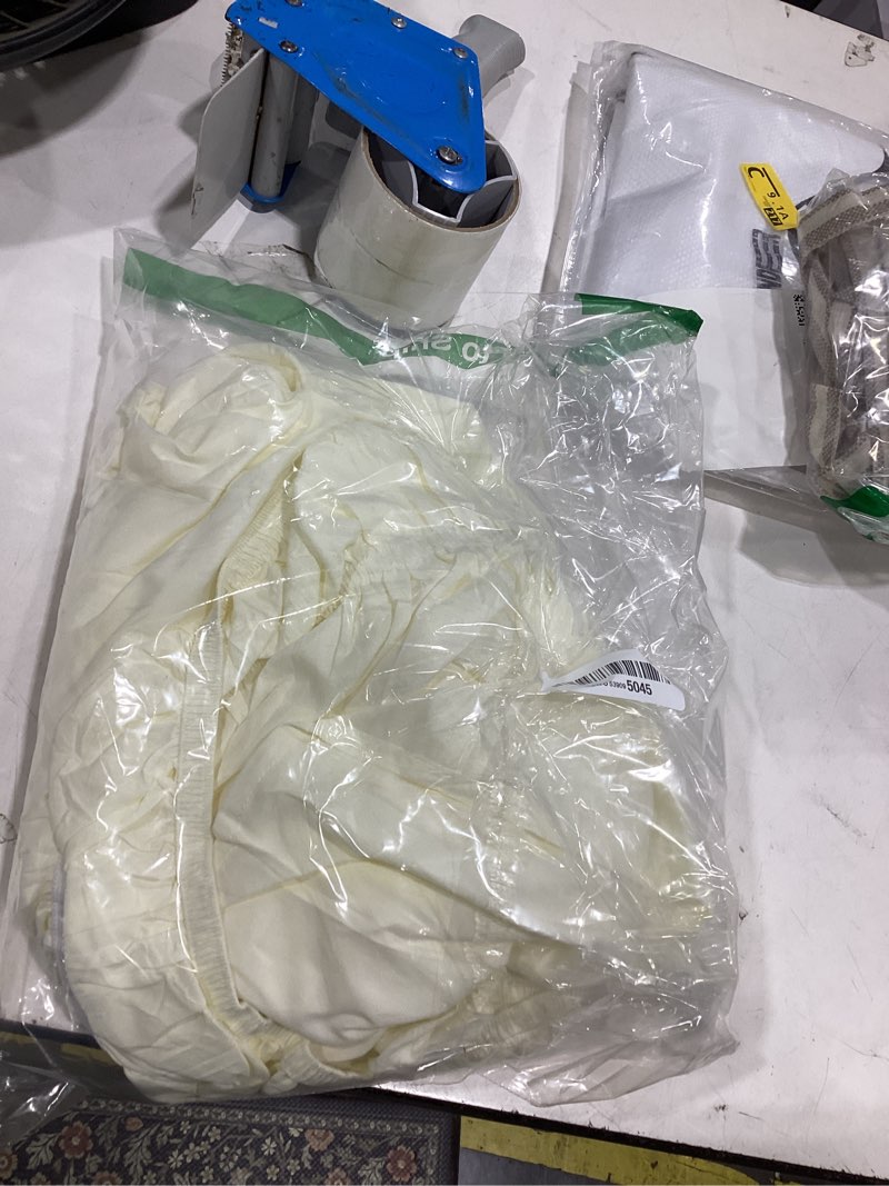 Condition photo showing Good Condition for rimela bed skirt king size 18 inch drop, wrap around elastic bedskirt solid microfiber luxury hotel quality fabric, easy to install machine washable wrinkle & fade resistant, butter yellow butter yellow king/calking-18" drop