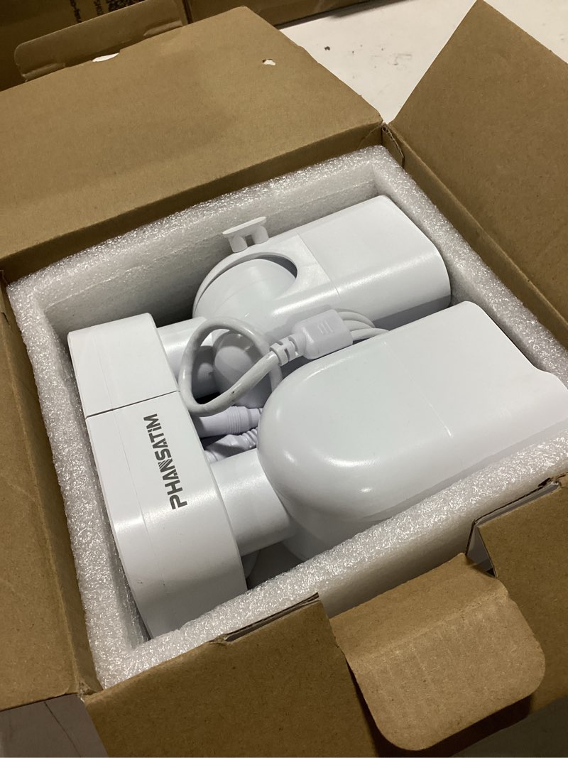 Condition photo showing Good Condition for dual lens outdoor cameras 2.5k/5mp house cameras wired plug-in | wireless wifi camera with audio and video,ptz,auto tracking,7/24 recording,color night vision,cloud & sd card storage. dual camera wired power supply - wi-fi