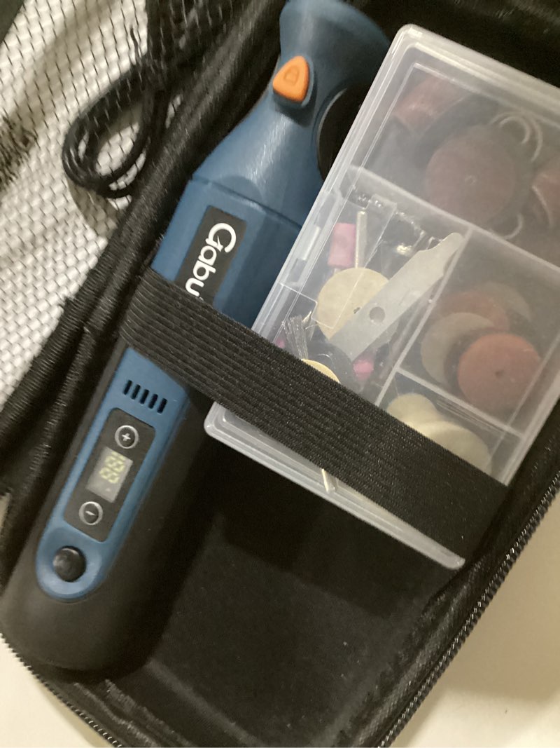 Condition photo showing New/Like New for Cordless Rotary Tool Kit Mini, 7.4V 12-Speed Power USB Rechargeable, for 3D Printer Sanding, Jewelry Making, Wood Carving, Polishing, Drilling DIY Crafts with 51 Accessories