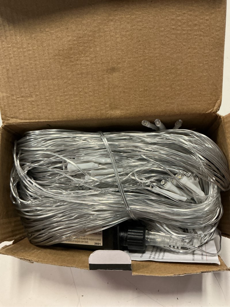 Condition photo showing New/Like New for lovelite 10ft x 10ft net lights, 280led gazebo lights outdoor 8 modes timer, waterproof connectable christmas light clear wire large size for bushes patio pergolas garden holiday party - warm white warm white 10x10ft (280led)