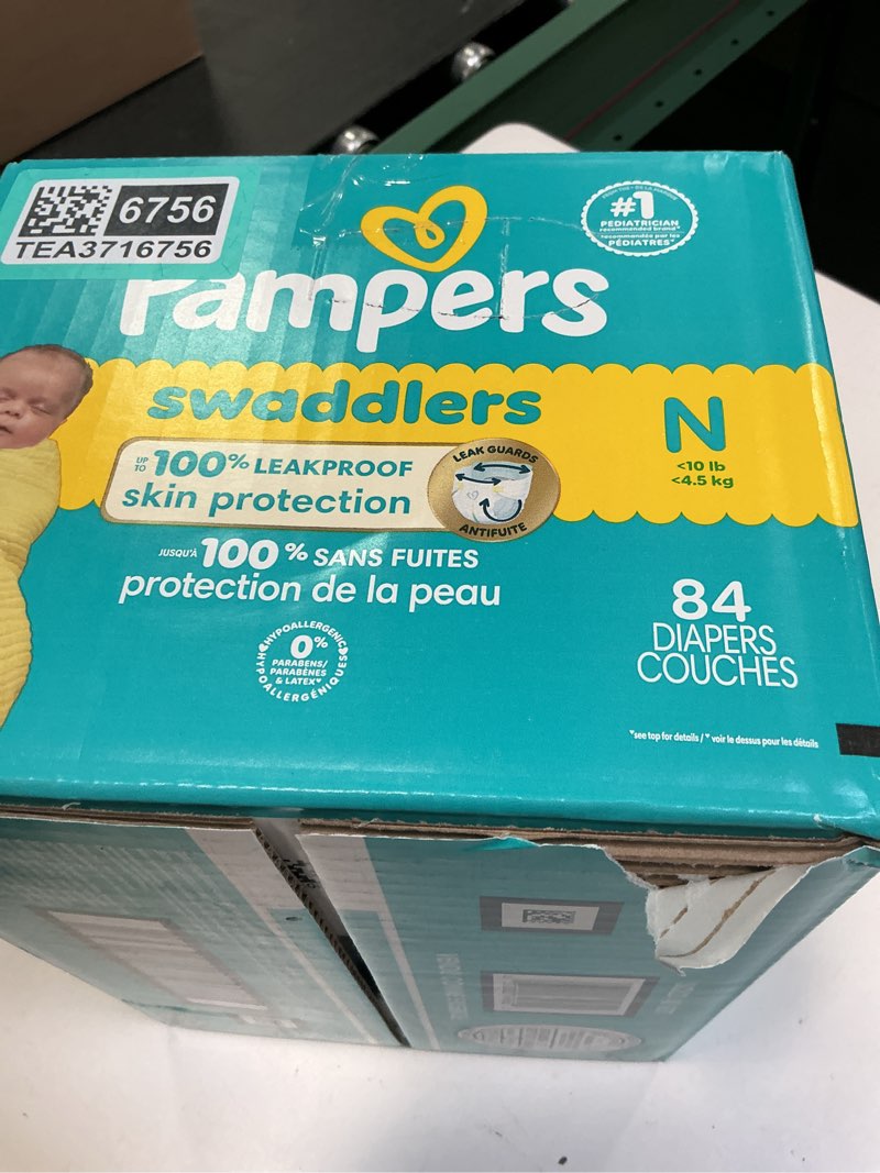 Condition photo showing New/Like New for Pampers Swaddlers Diapers, Size 0 (up to 10 lbs), 84 Count, Absorbent, Keeps Baby Dry and Comfortable, Skin Safe Disposable Baby Diaper (Packaging May Vary) Newborn 84
