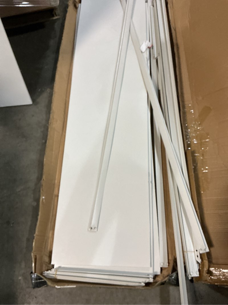 Condition photo showing As Is for 5 tier metal storage rack, white, 58” long x 15” width(similar)
