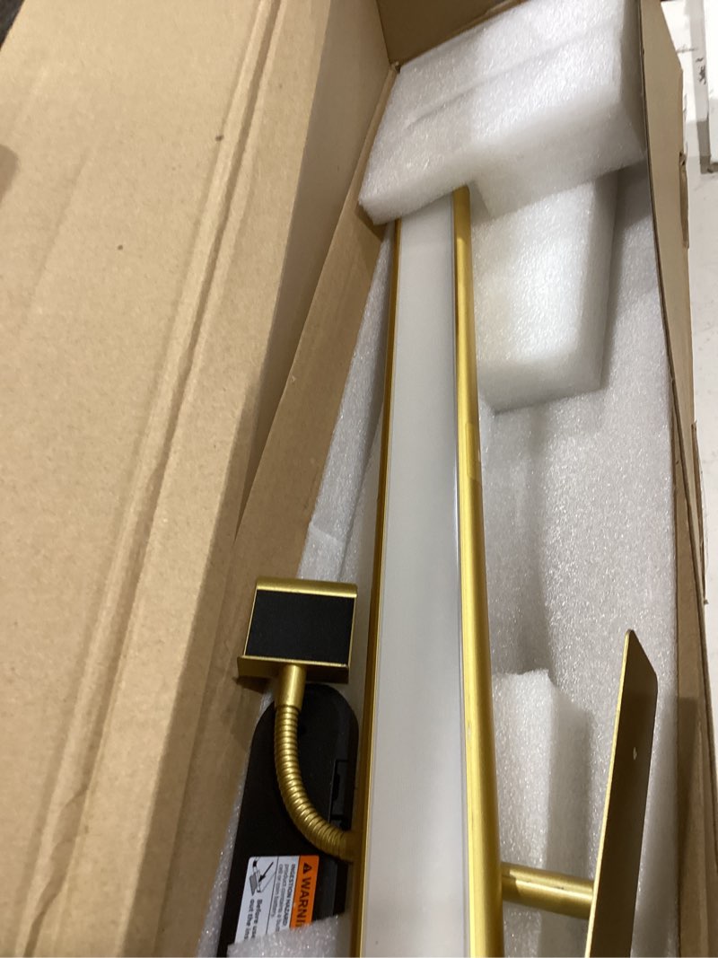 Condition photo showing Good Condition for 24" picture lights for wall with 8000mah battery - brass operated wireless wall art light with remote control for large portrait & paintings art brass 24in 1pack