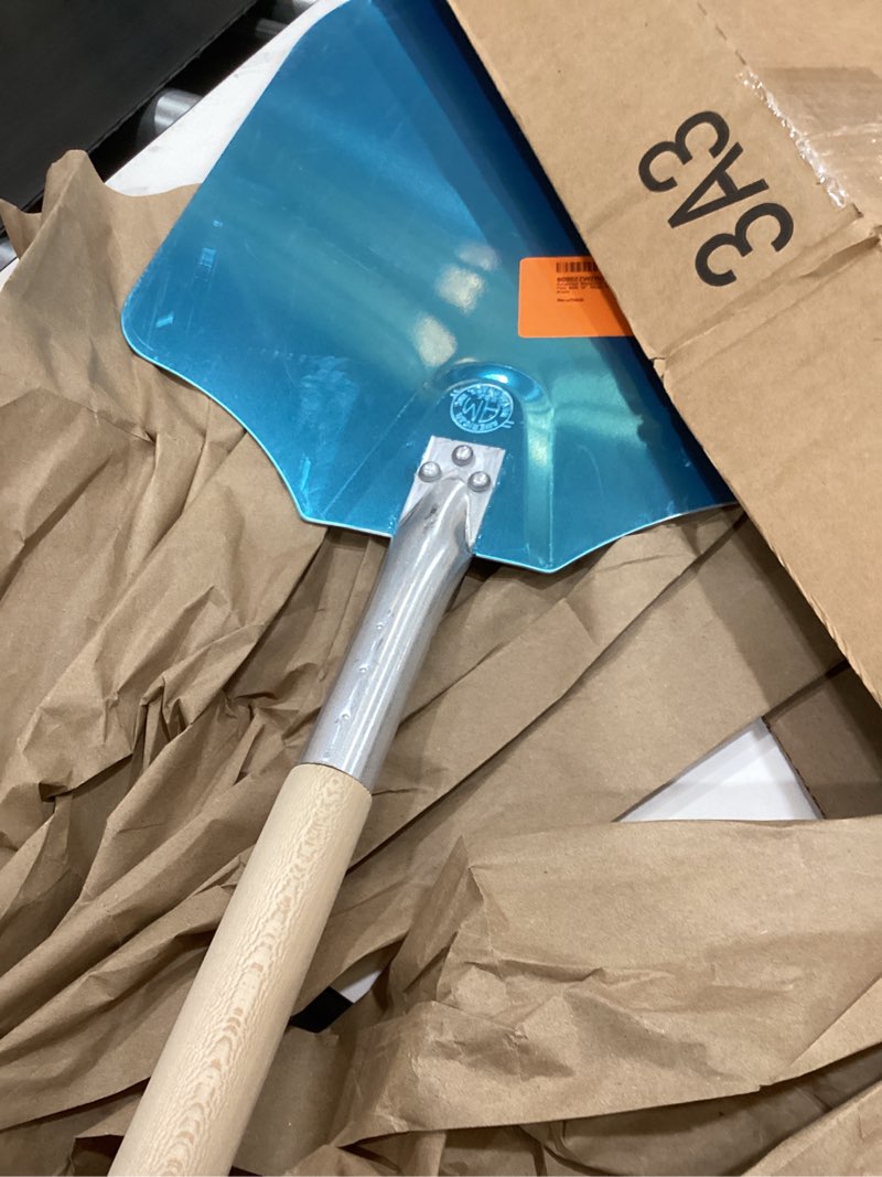 Condition photo showing As Is for American Metalcraft 2814 28" Aluminum Pizza Peel with 12" Wood Handle, 14" x 16" Large Blade 28-Inch 12" Handle Silver