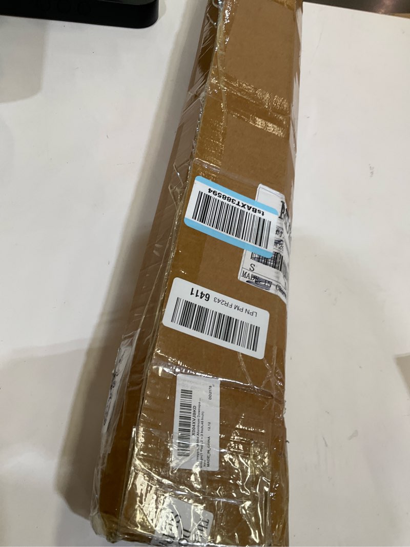 Condition photo showing As Is for moxweyeni white aluminum downspo ... ainage(1 pack,2 x 3 inch,45 inch) 