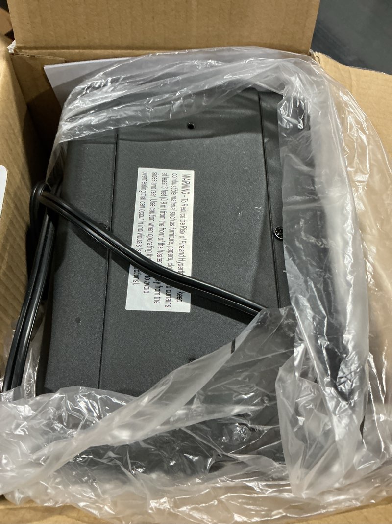 Condition photo showing Good Condition for Comfort Zone Electric Portable Milkhouse Style Utility Space Heater with Adjustable Thermostat, Overheat Protection, and Safety Tip-Over Switch, Ideal for Garage or Greenhouse, 1,500W, CZ798BK Black