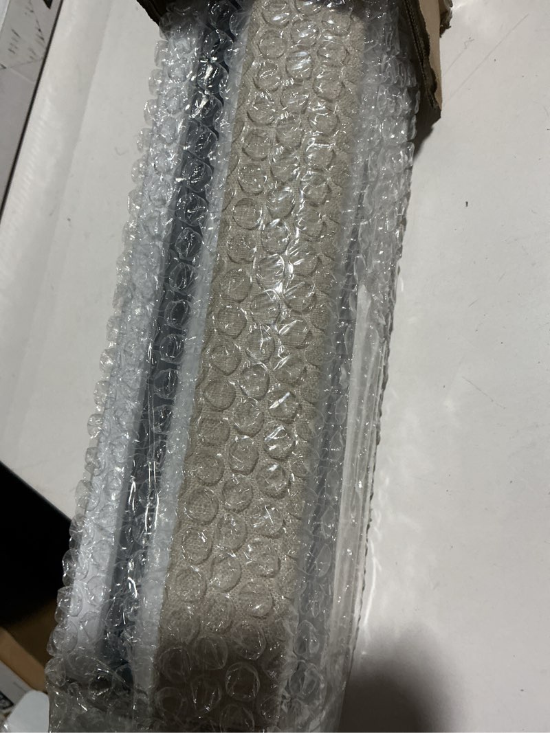 Condition photo showing As Is for NUTRO CHILL Blackout Window Blinds Cordless, Spring System Window Shades with UV Protection Thermal Insulated Linen Fabric, Roller Blinds for Home Office(23''x72'', Beige) Beige 23"W x 72"H