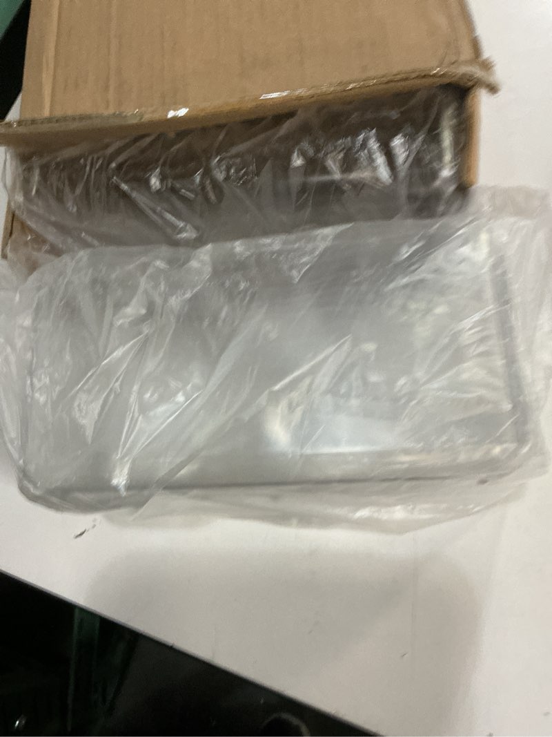 Condition photo showing Good Condition for 4 pack cabinet door organizers plastic wrap holders for kitchen organizers, no drilling wall door mount kitchen wrap rack for foil wrap, cling wrap, and food bags, clear clear-4 pack