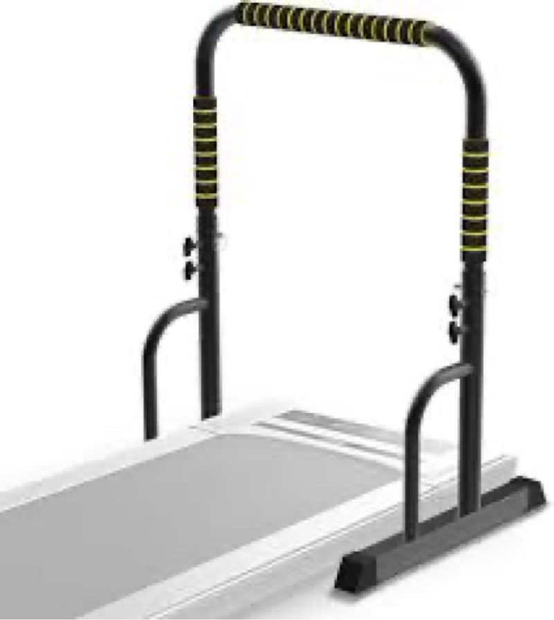 Adjustable Walking Pad Handle only, 19.7 inch Wide, 46 inch Max Height, Black/Red