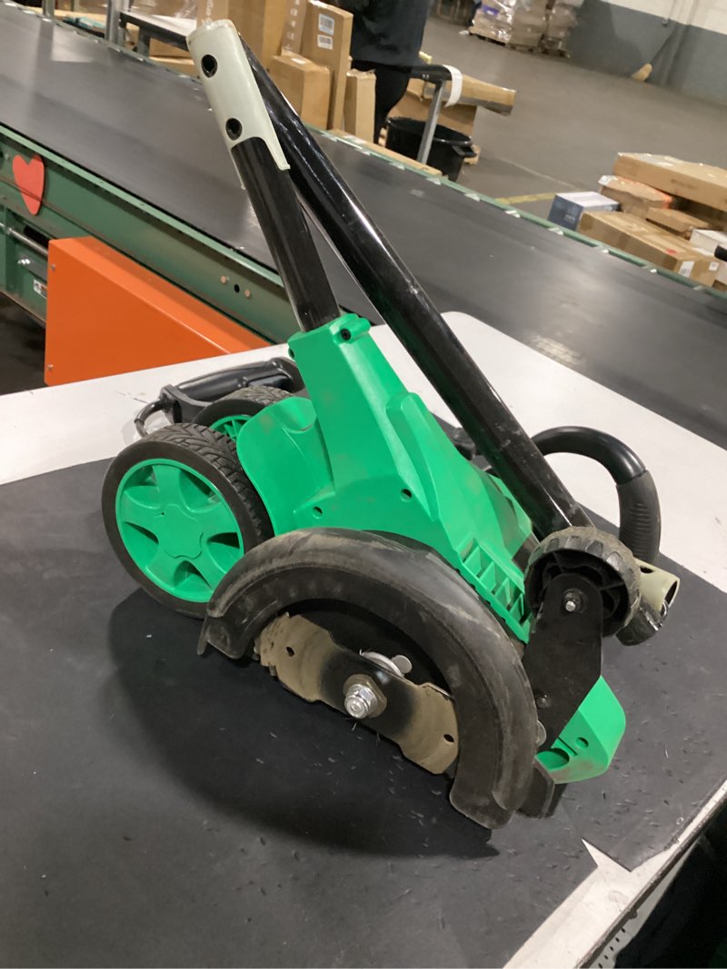 Condition photo showing As Is for amazon basics 12 amp 7.5" double edge bladed electric corded lawn edger, 4420 rpm