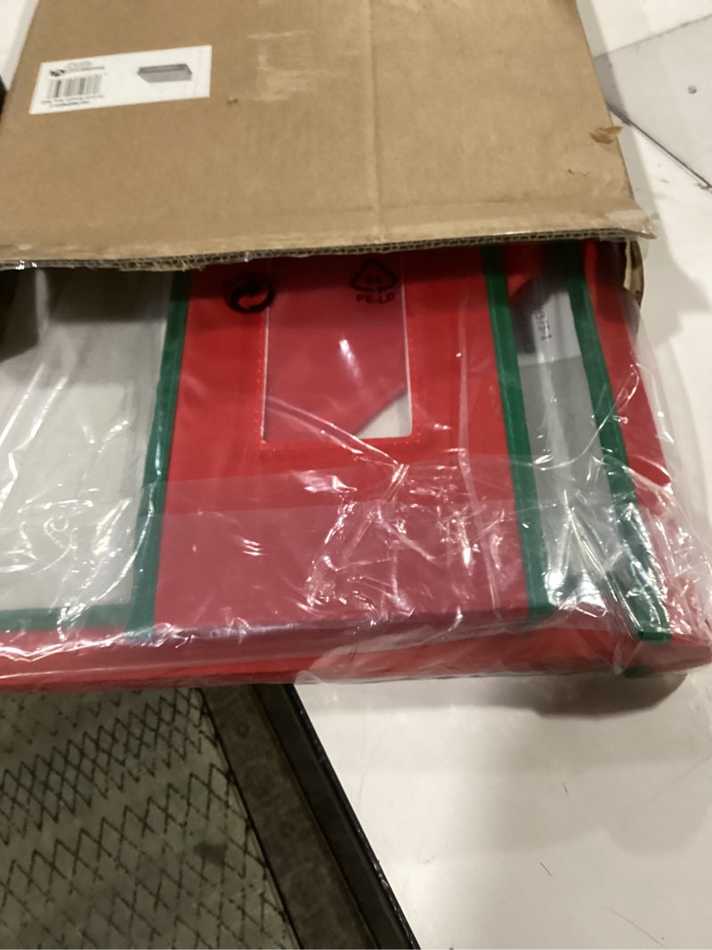 Condition photo showing New/Like New for household essentials christmas wreath storage container, 24 inch holiday wreath storage box with handles, sturdy sides, keeps wreaths free of dust and pests in storage 24" wreath